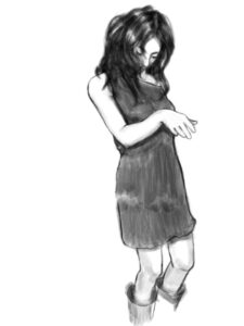 drawing of woman dancing