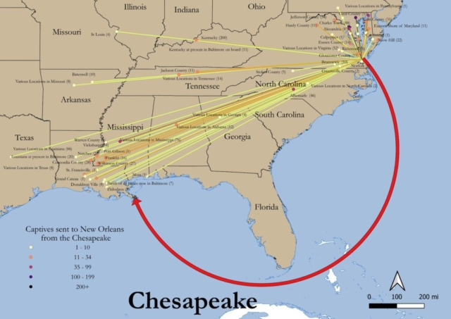 Captives Sent from Chesapeake Ports to New Orleans