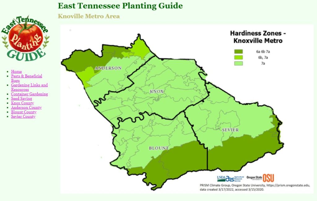 East TN Planting Guide